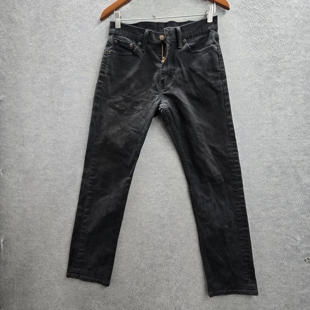 Levi's 513 Men Jeans 29X30 Black Denim Slim Straight 28